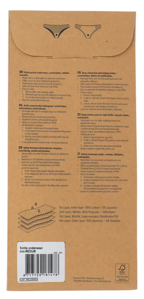 Solite Menstruatieondergoed Bikini Maat M (1 stuk) - image 5