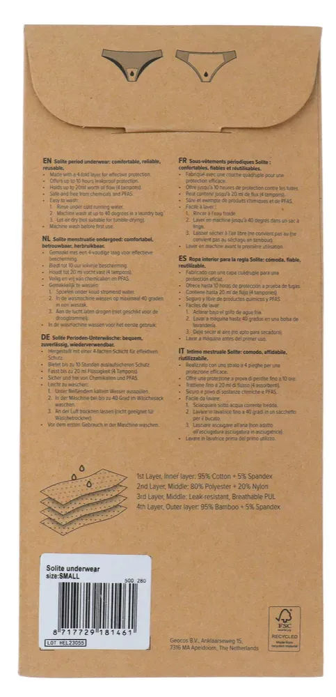 Solite Menstruatieondergoed Bikini Maat S (1 stuk) - image 5