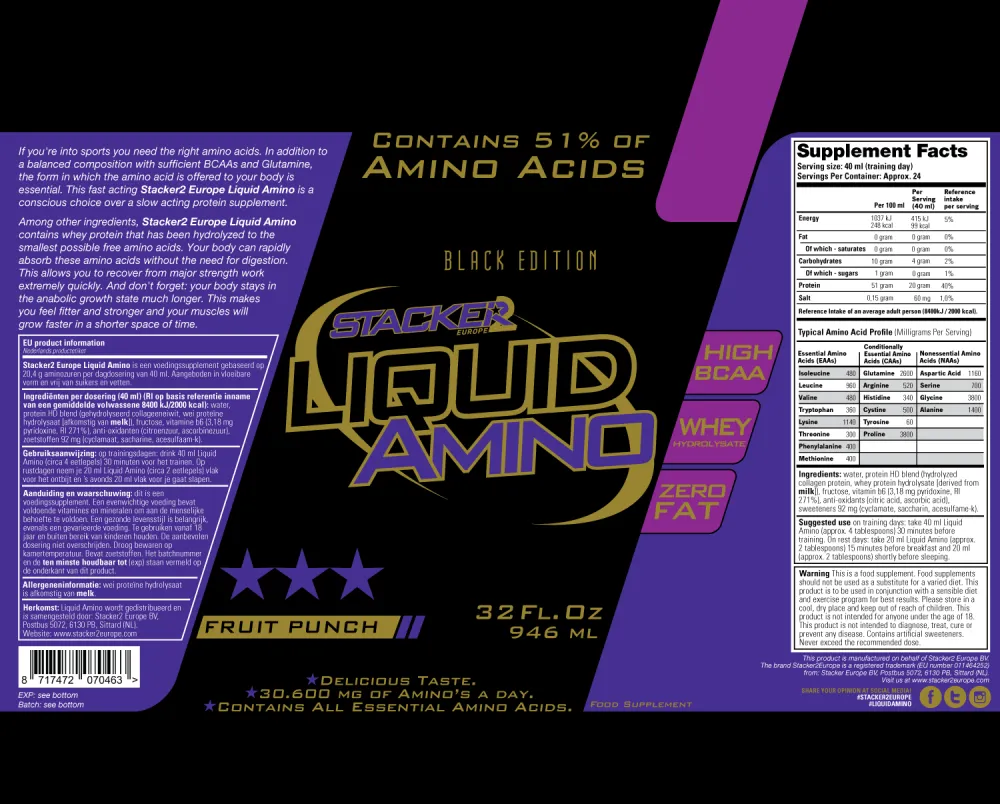 Stacker Liquid Amino (946 ml)