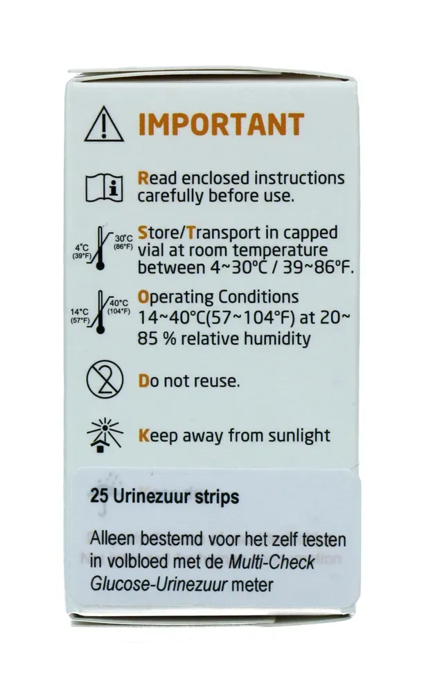Multicheck Urinezuur Strips (25 stuks) - image 2