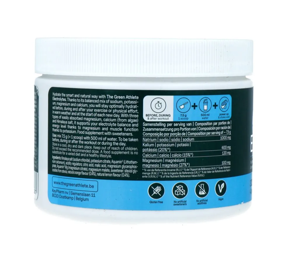 The Green Athlete Elektrolytes Orange & Lemon Poeder (320 gr) - image 2