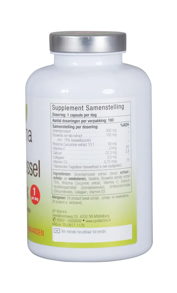 Unipharma Groenlipmossel Complex Capsules (180 capsules) - image 2