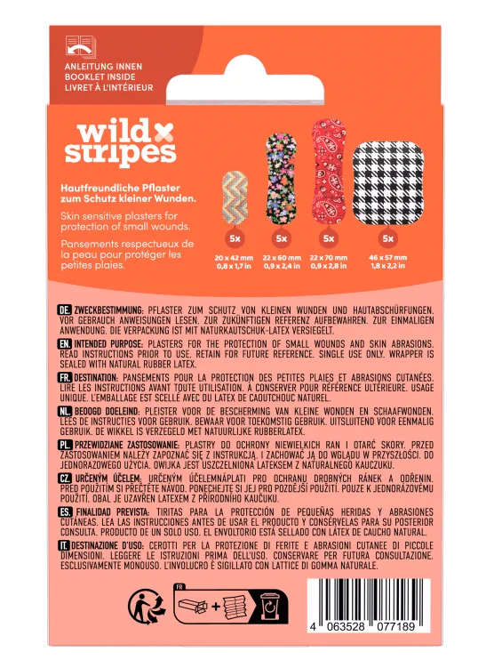 Wild Stripes Pleister Classic Sensitive Fashion (20 stuks)
