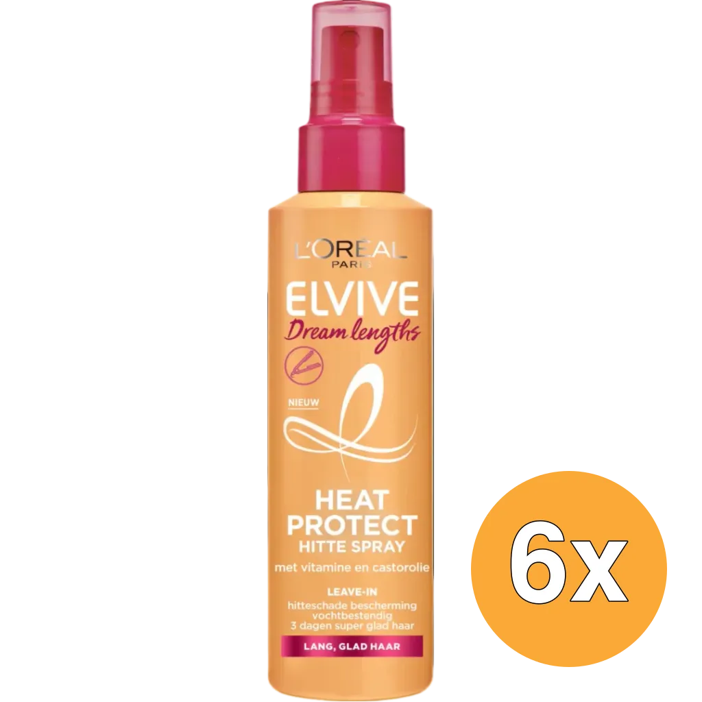 6x L'Oréal Paris Elvive Dream Lengths Heat Spray (150 ml)