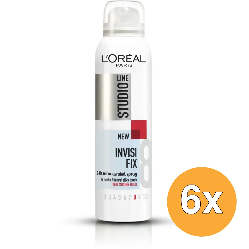 6x L'Oréal Paris Studio Line Spray Micro Diffusion 24H (250 ml)