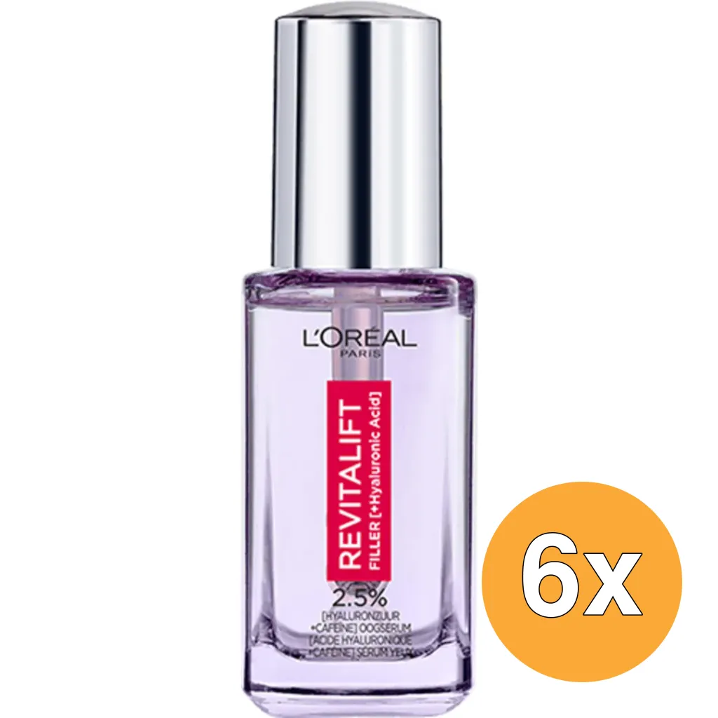6x L'Oréal Paris Revitalift Filler Oogserum (20 ml)