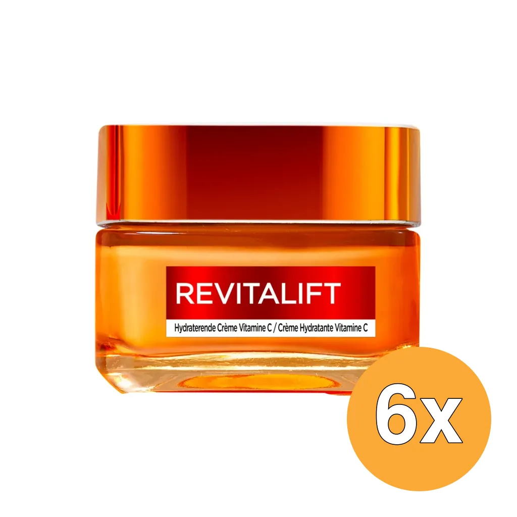 6x L'Oréal Paris Revitalift Dagcreme Vitamine C Brightening (50 ml)
