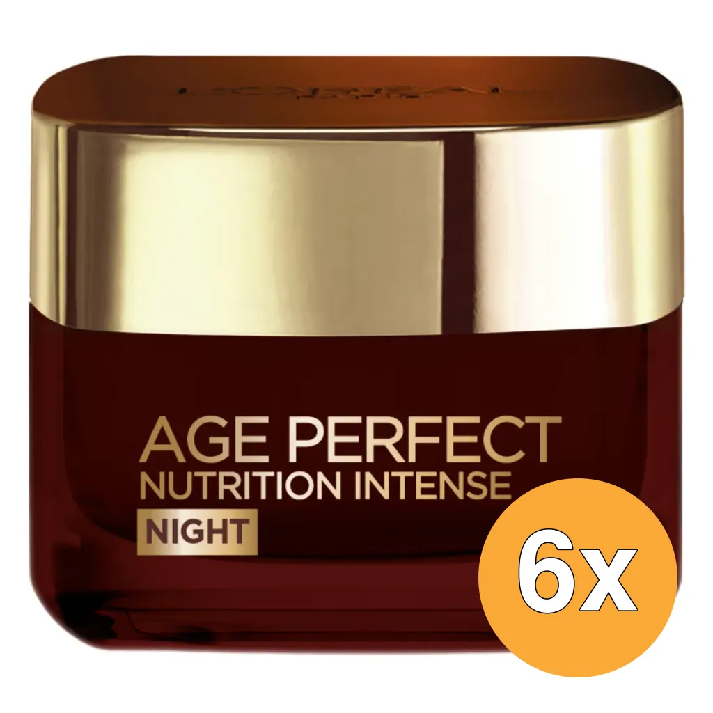 6x L'Oréal Paris Age Perfect Nachtcreme Intensief Voedend Manuka Honing (50 ml)