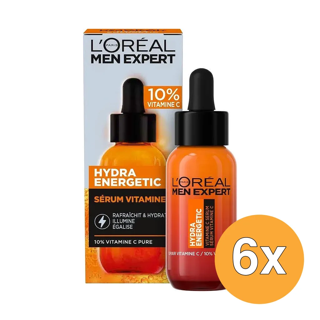 6x L'Oréal Paris Age Men Expert Serum Hydra Energetic Vitamine C (30 ml)
