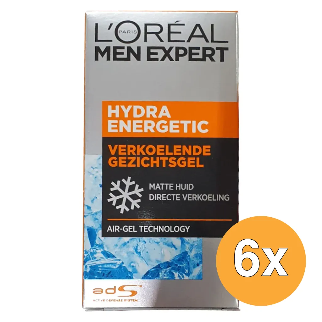 6x L'Oréal Paris Men Expert Hydra Energetic Intens Hydraterende Gel (50 ml)