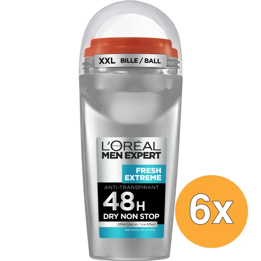 6x L'Oréal Paris Men Expert Deoroller Fresh Extreme (50 ml)
