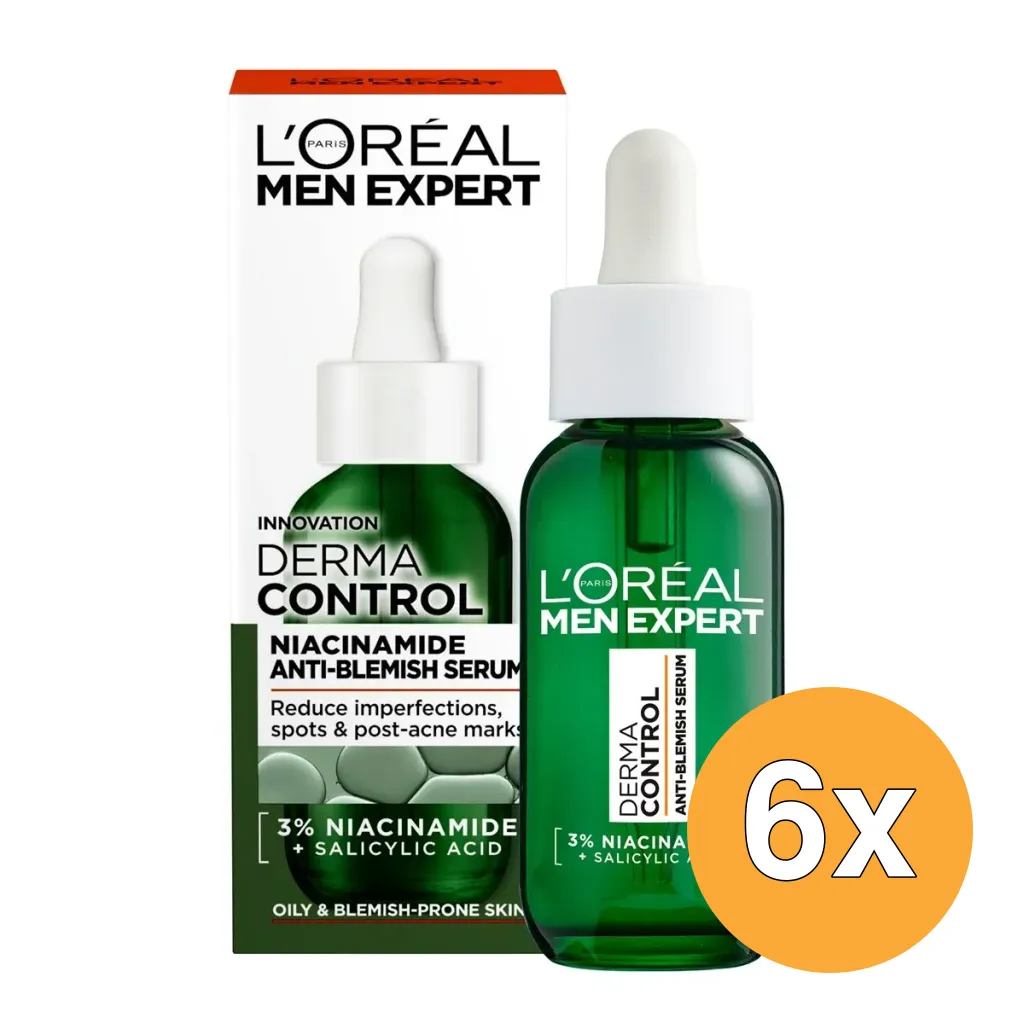 6x L'Oréal Paris Men Expert Derma Control Serum (30 ml)