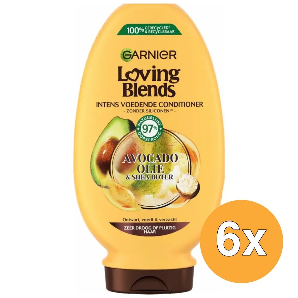 6x Garnier Loving Blends Conditioner Avocado Olie & Karite Boter (250 ml)