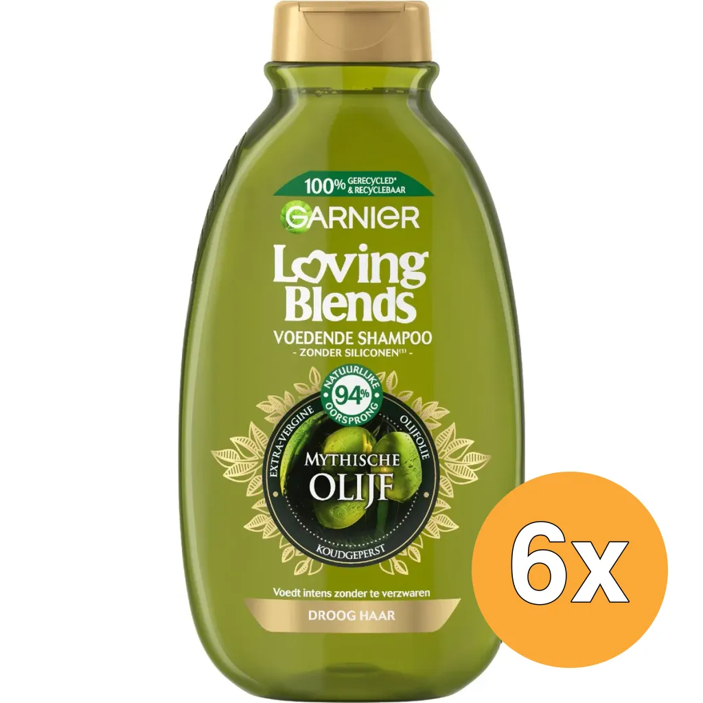 6x Garnier Loving Blends Shampoo Mytische Olijf (300 ml)