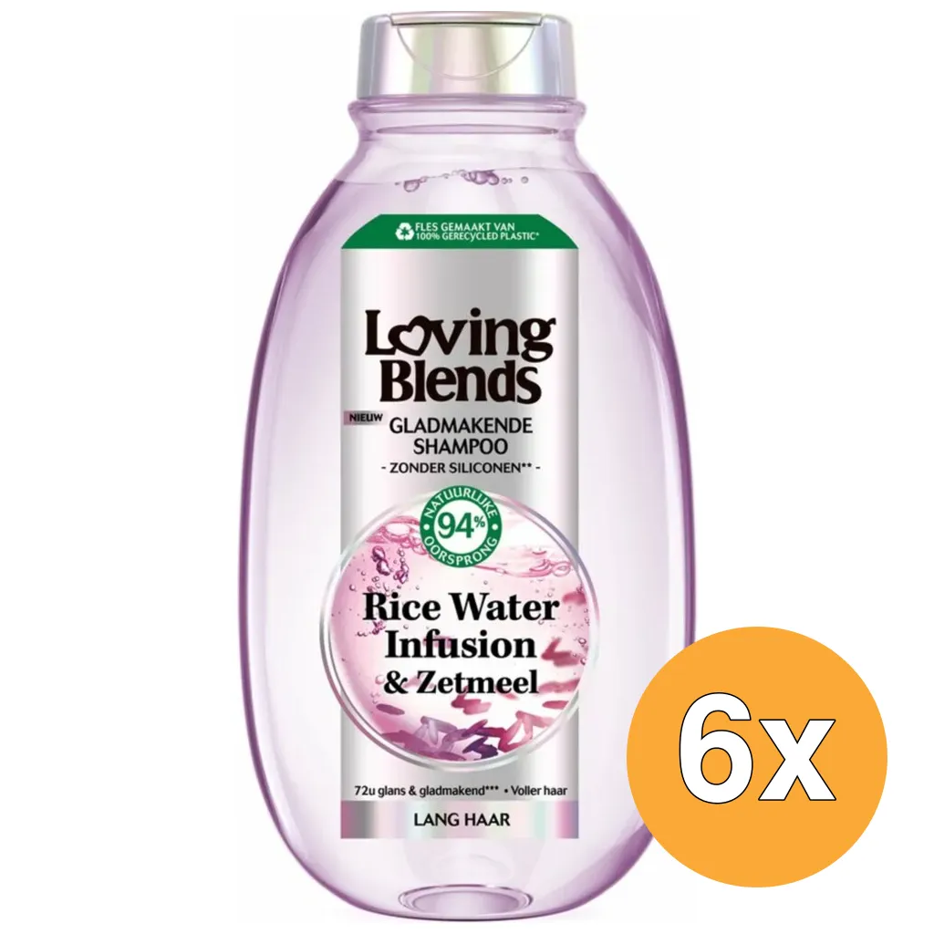 6x Garnier Loving Blends Shampoo Rice Water Infusion (300 ml)