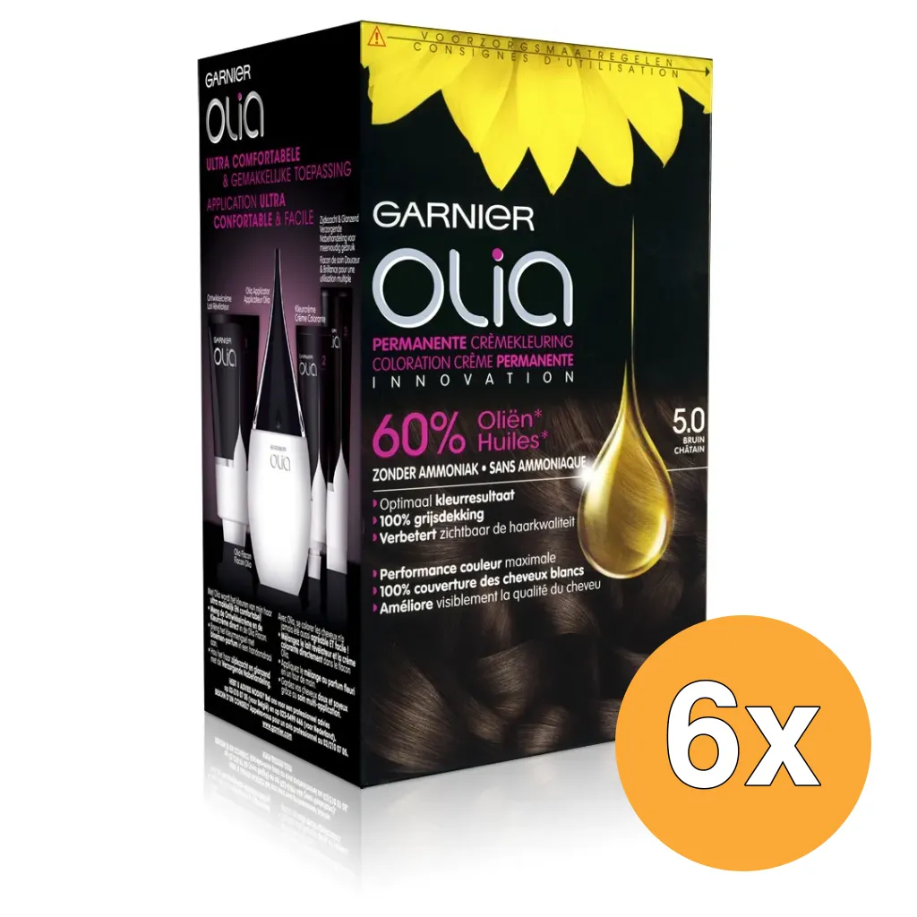 6x Garnier Olia 5.0 Brown (1 set)