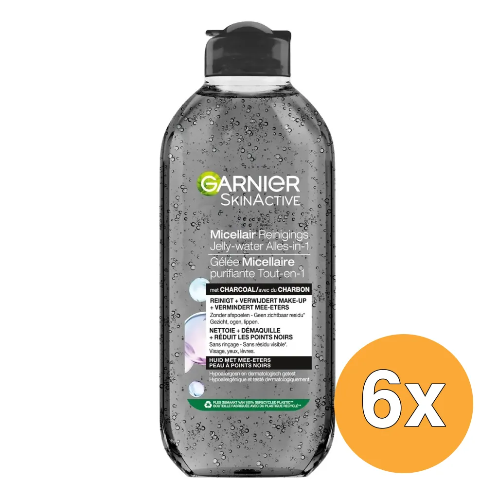 6x Garnier Skin Active Micellair Reinigend Jelly-Water Alles In 1 (400 ml)