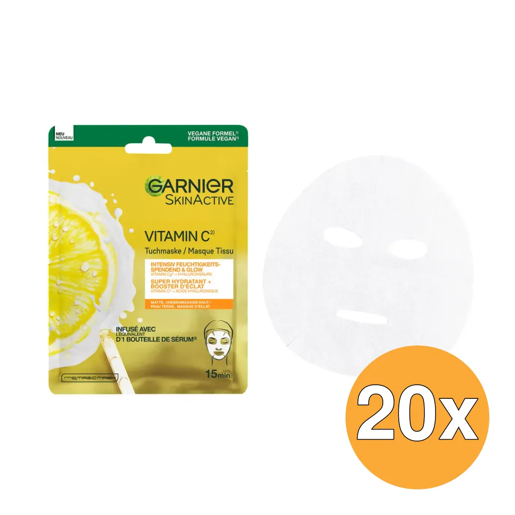 20x Garnier Skin Active Masker Tissues Vitamine C (28 gr)