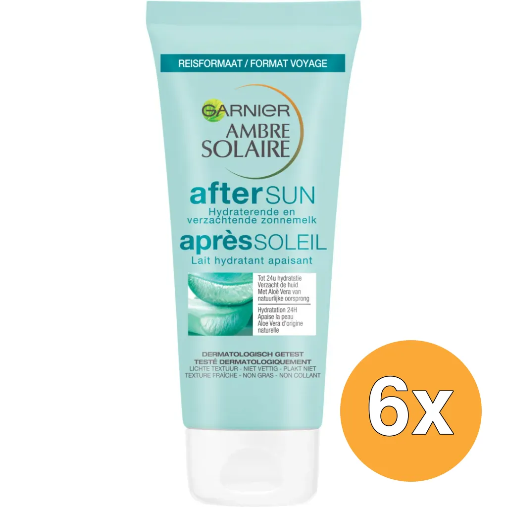 6x Garnier Ambre Solaire Aftersun Melk (100 ml)