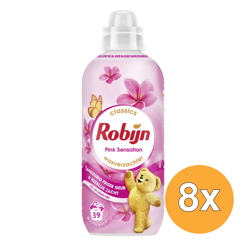 8x Robijn Wasverzachter Pink Sensation (780 ml)