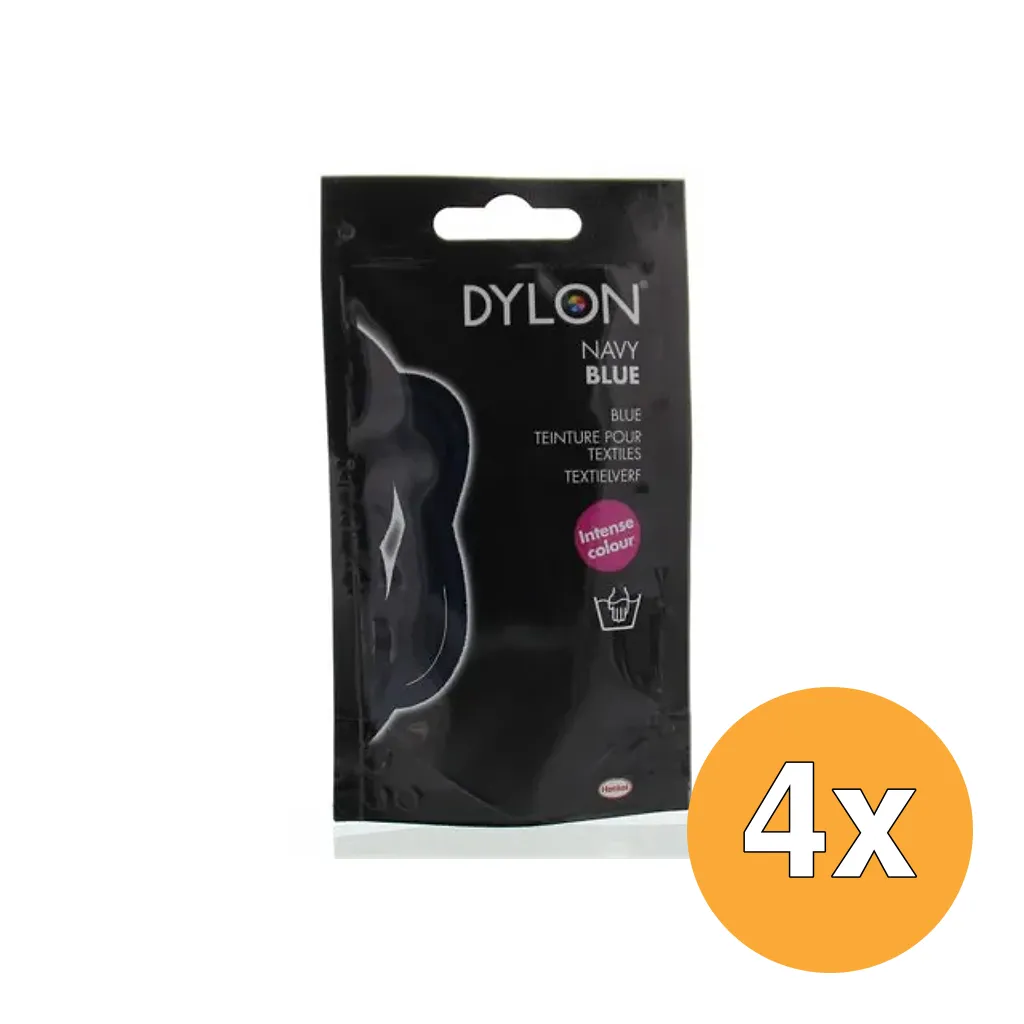 4x Dylon Handwas Verf Navy Blue 08 (50 gr)
