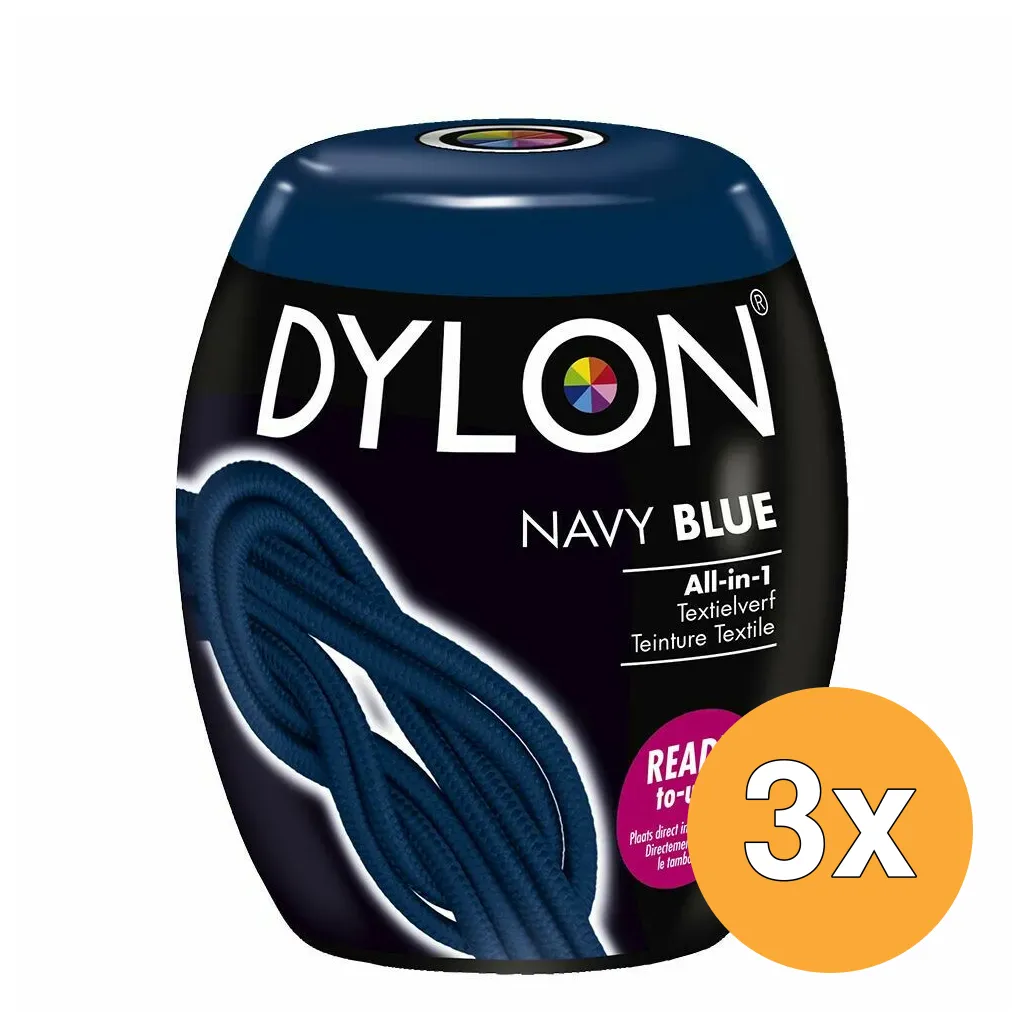 3x Dylon Pod Navy Blue (350 gr)