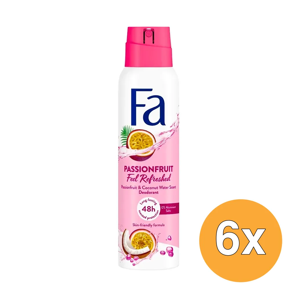 6x Fa Deo Spray Passion Fruit (150 ml)