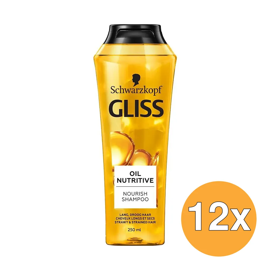 12x Gliss Kur Shampoo oil nutritive (250 ml)