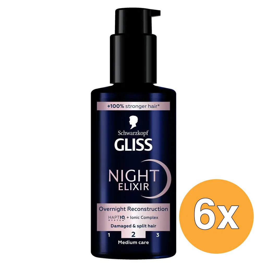 6x Gliss Kur Split Hair Miracle Night Elixir (100 ml)