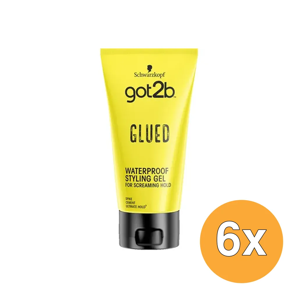 6x Got2B Glued Styling Gel (150 ml)
