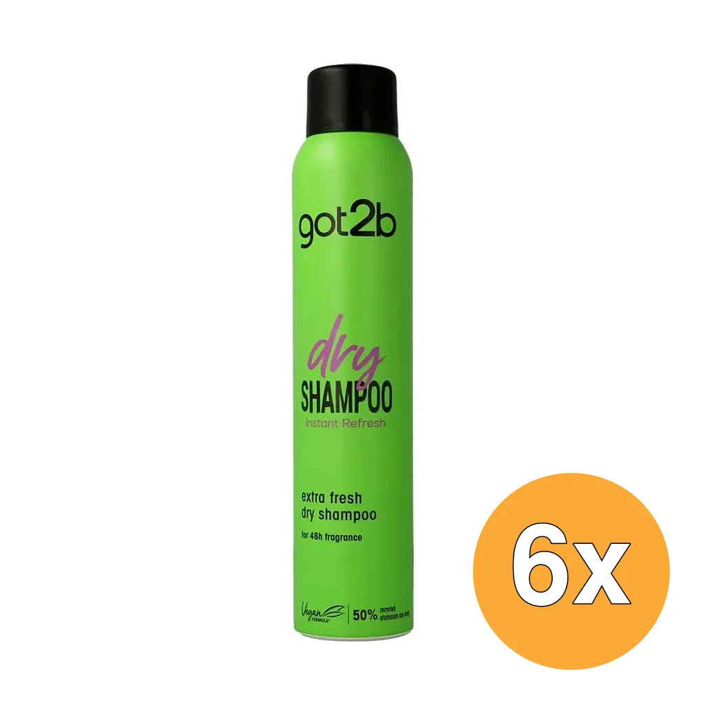 6x got2b Droogshampoo extra fresh (200 ml)