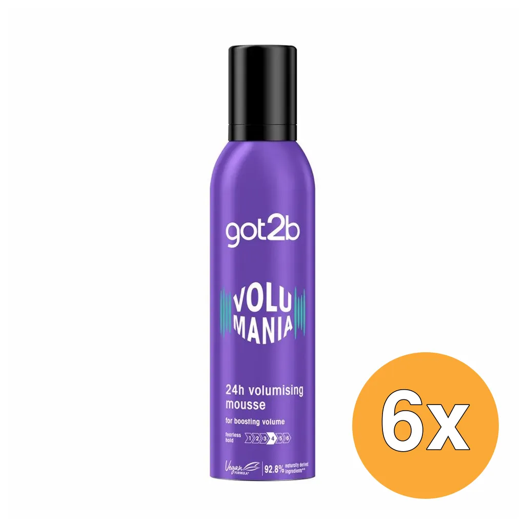 6x Got2B Mousse Volumania (250 ml)