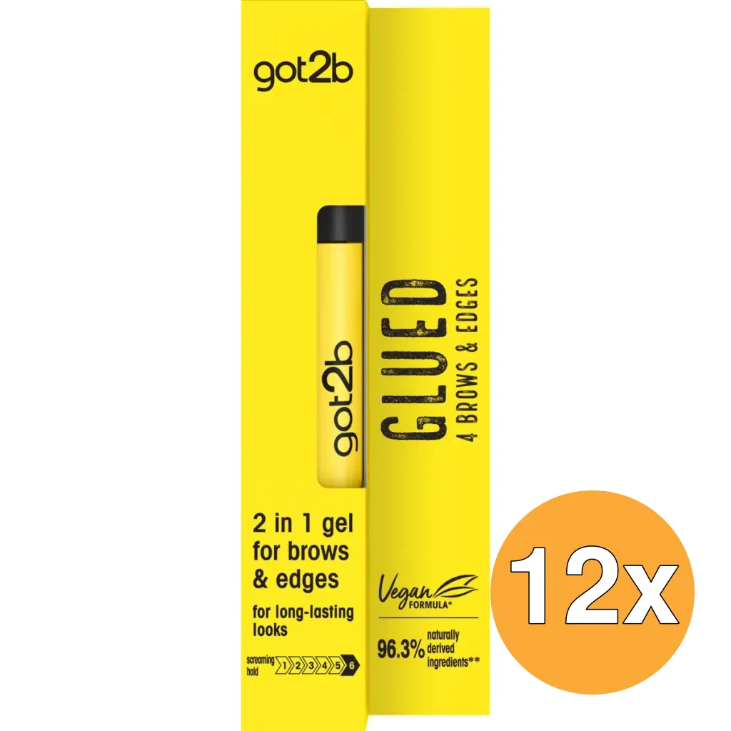 12x Got2B Glued Brows & Edges Gel (16 ml)