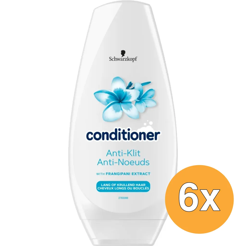 6x Schwarzkopf Conditioner anti klit (250 ml)