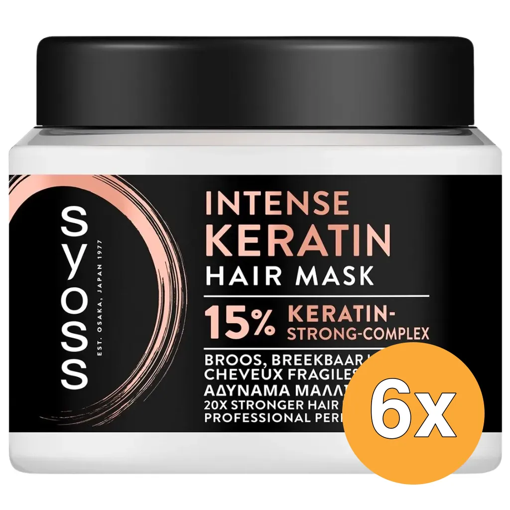 6x Syoss Hair Mask Intense Keratin (400 ml)