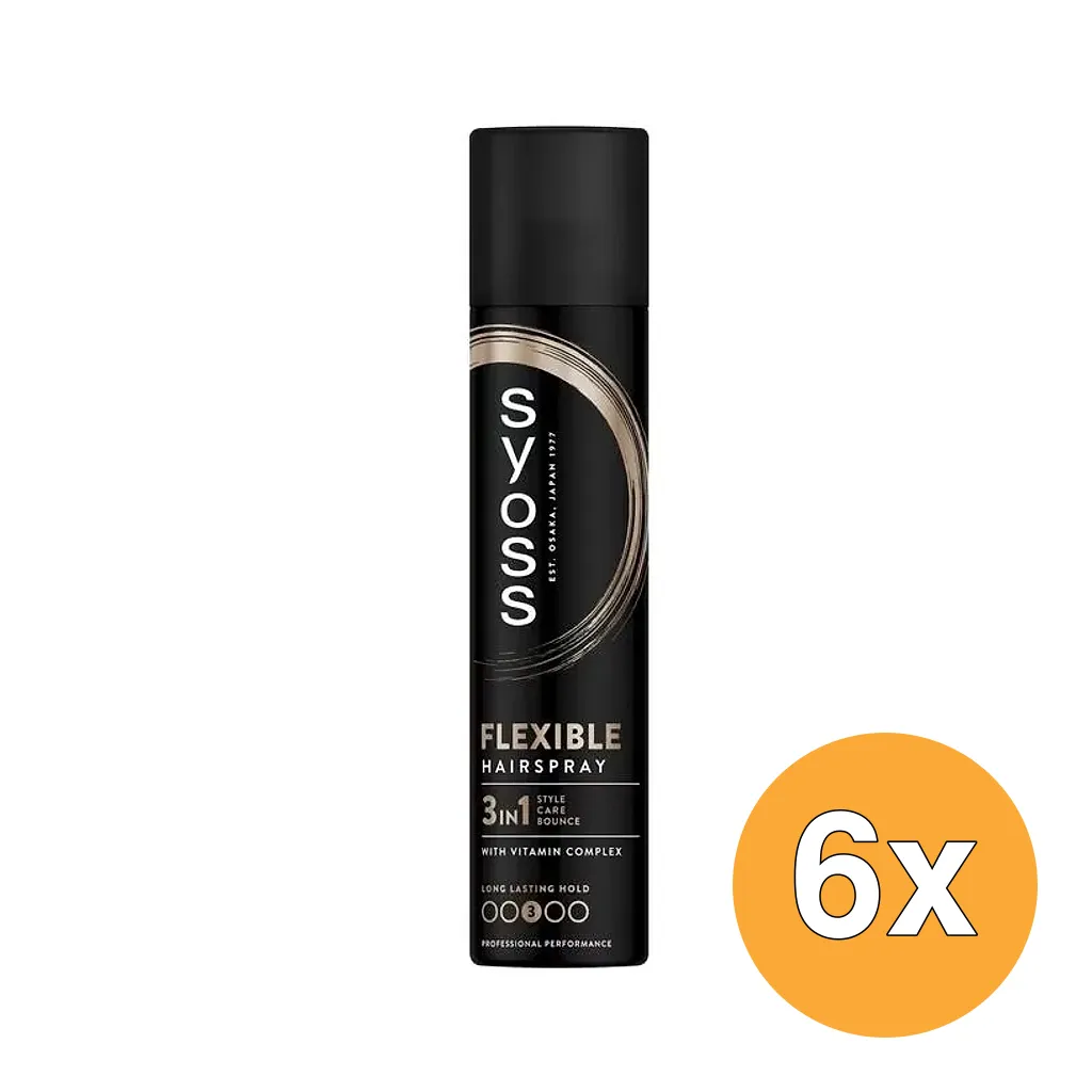 6x Syoss Haarspray Hold&Flex (300 ml)
