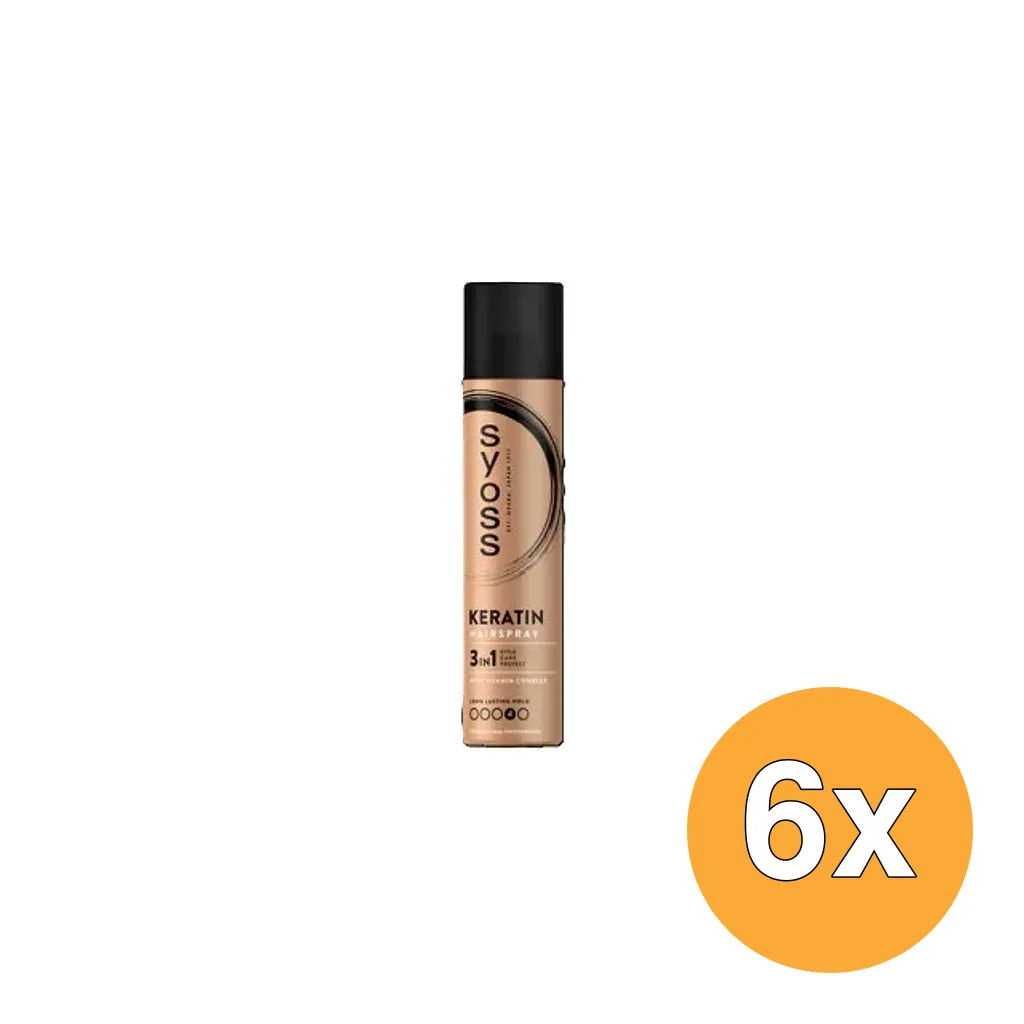 6x Syoss Haarspray Keratin (300 ml)
