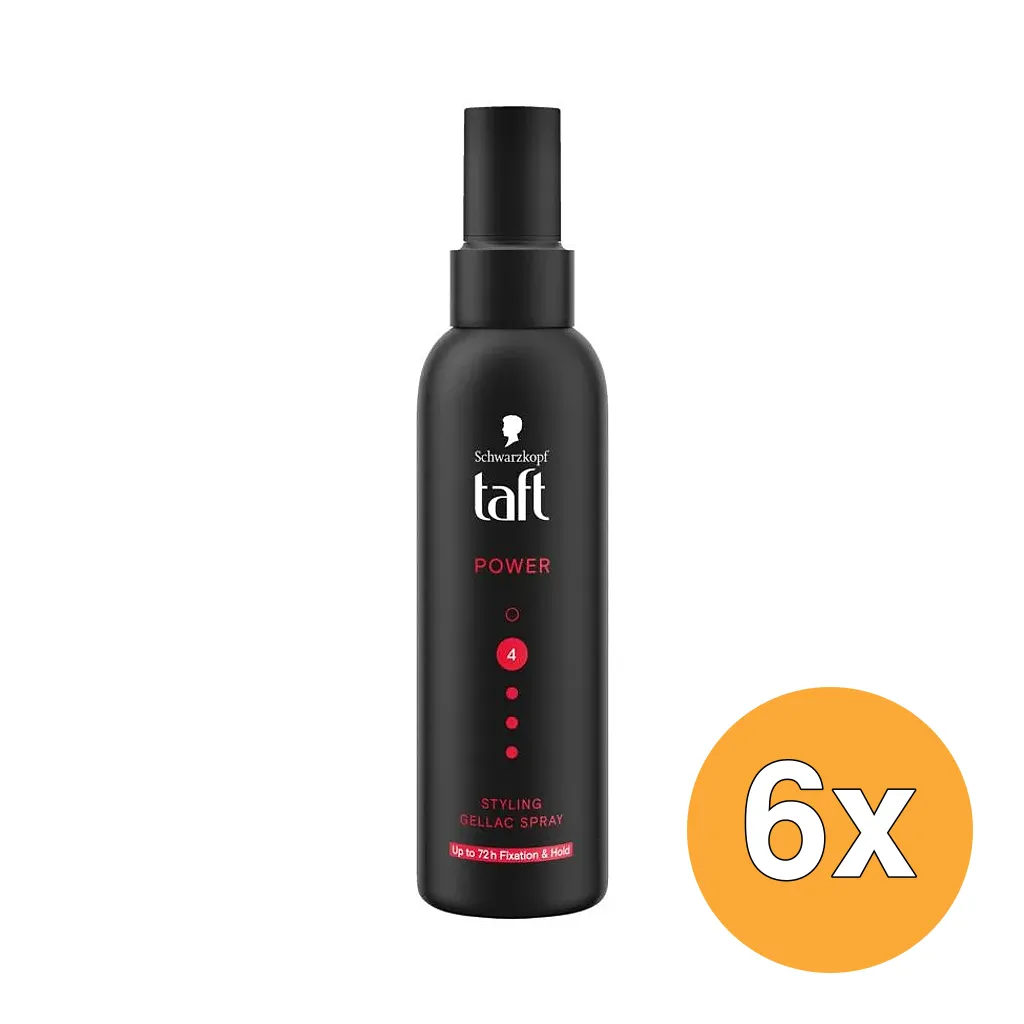 6x Taft Hairspray Power Gellac (150 ml)