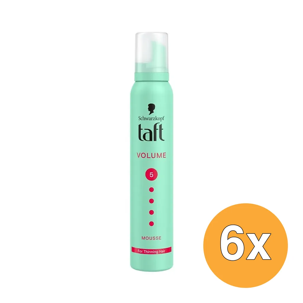 6x Taft Mousse volume mega strong (200 ml)