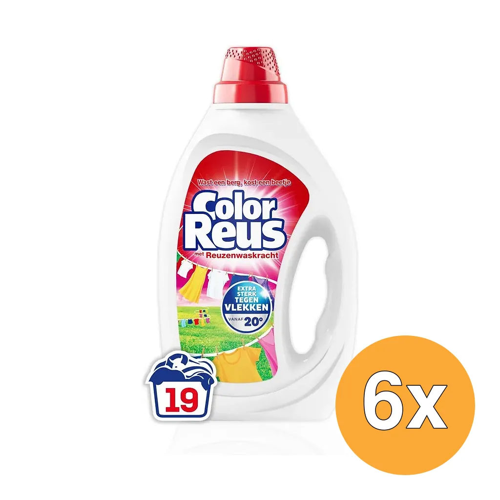 6x Color Reus Wasmiddel Gel (855 ml)
