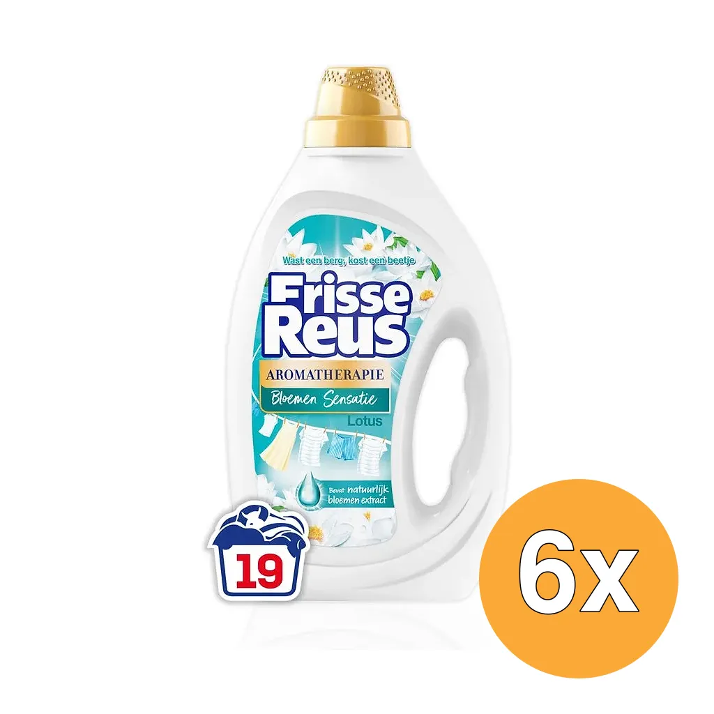 6x Frisse Reus Wasmiddel Gel Lotus (855 ml)