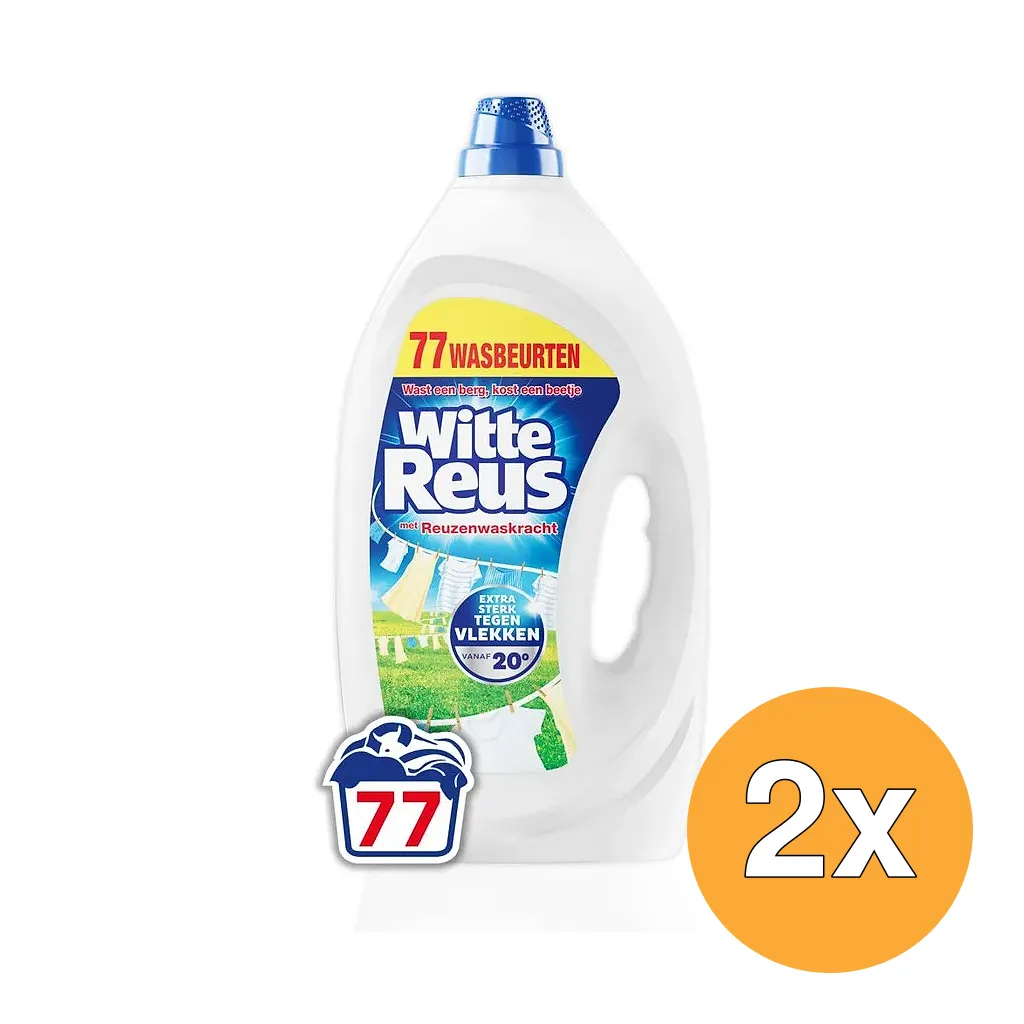2x Witte Reus Wasmiddel Gel (3465 ml)