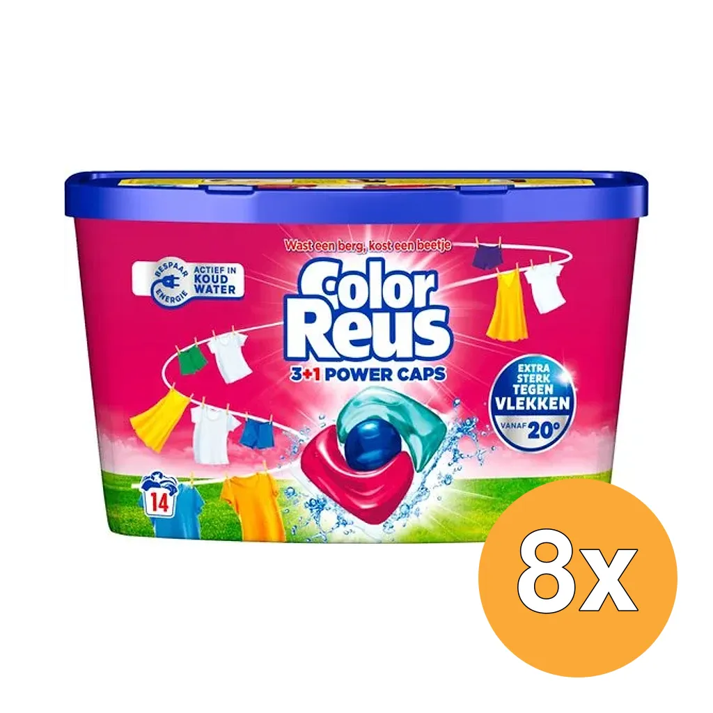 8x Color Reus 3+1 Power Caps (14 stuks)