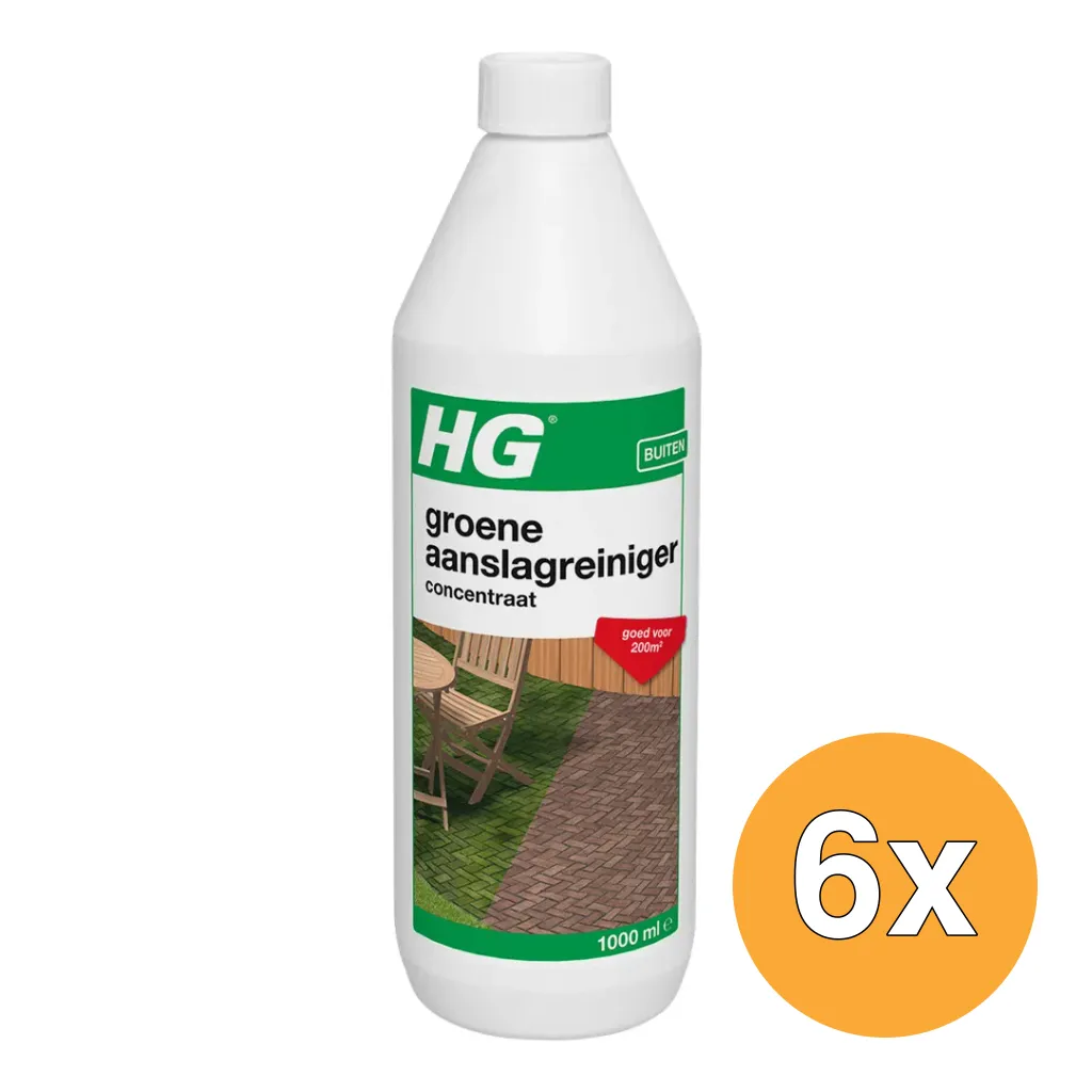 6x HG Groene Aanslagreiniger (1000 ml)