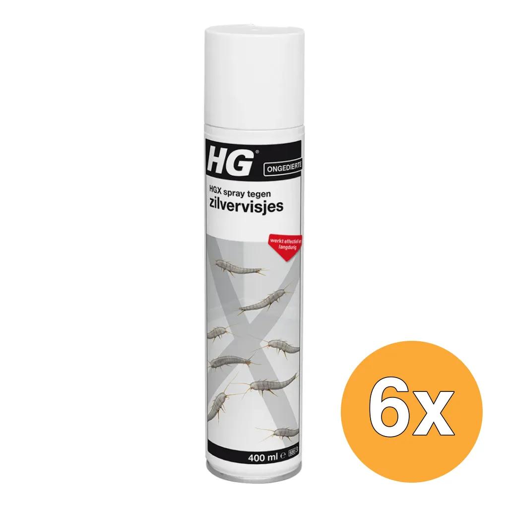 6x HG X Tegen Zilvervisjes (400 ml)