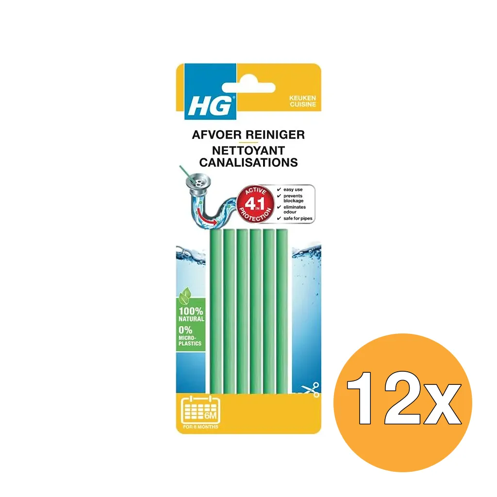12x HG Afvoerreiniger (6 stuks)