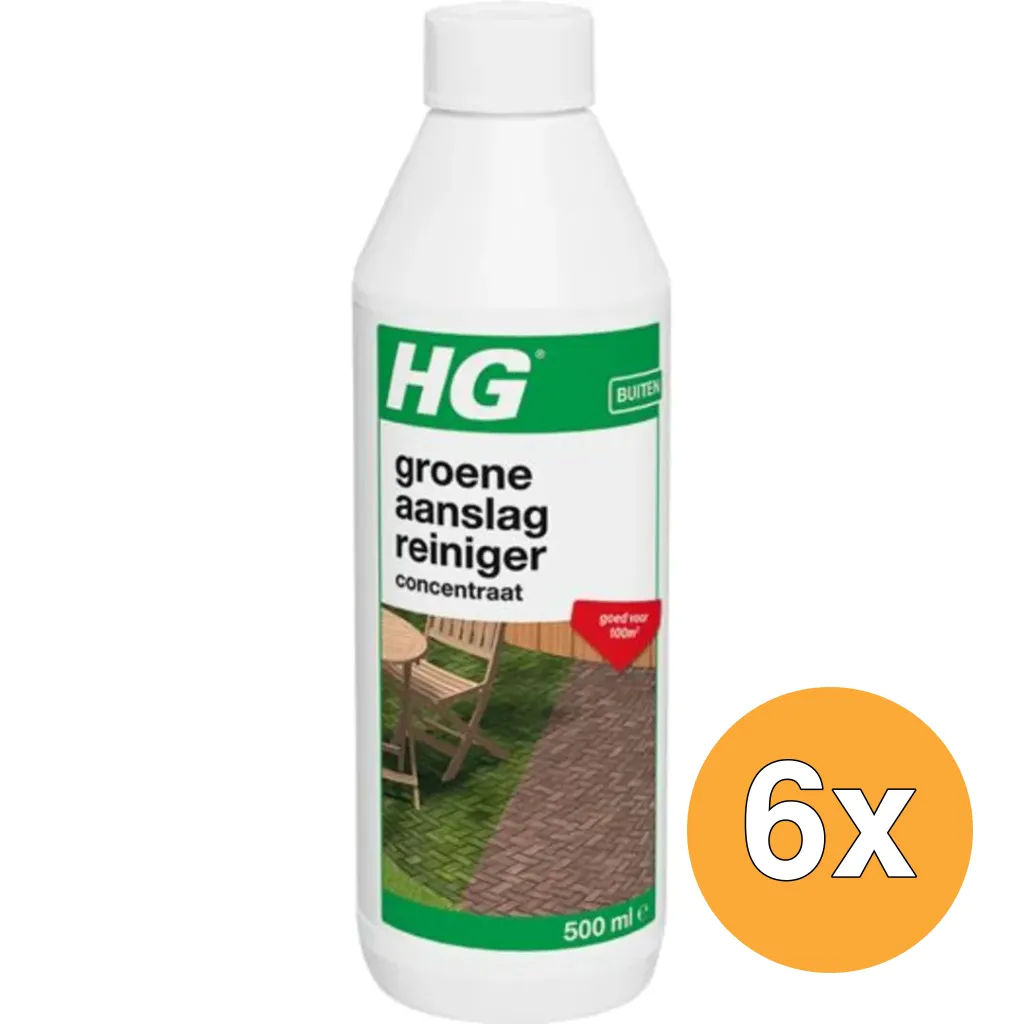 6x HG groene Aanslagreiniger Concentraat (500 ml)