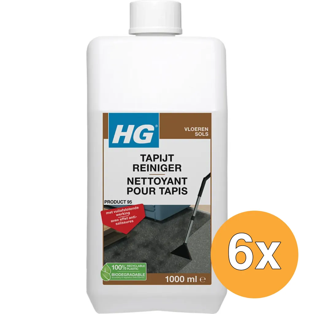 6x HG Tapijtreiniger (1000 ml)