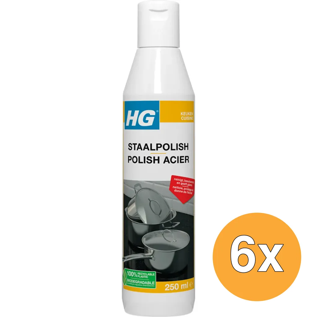 6x HG Staalpolish (250 ml)