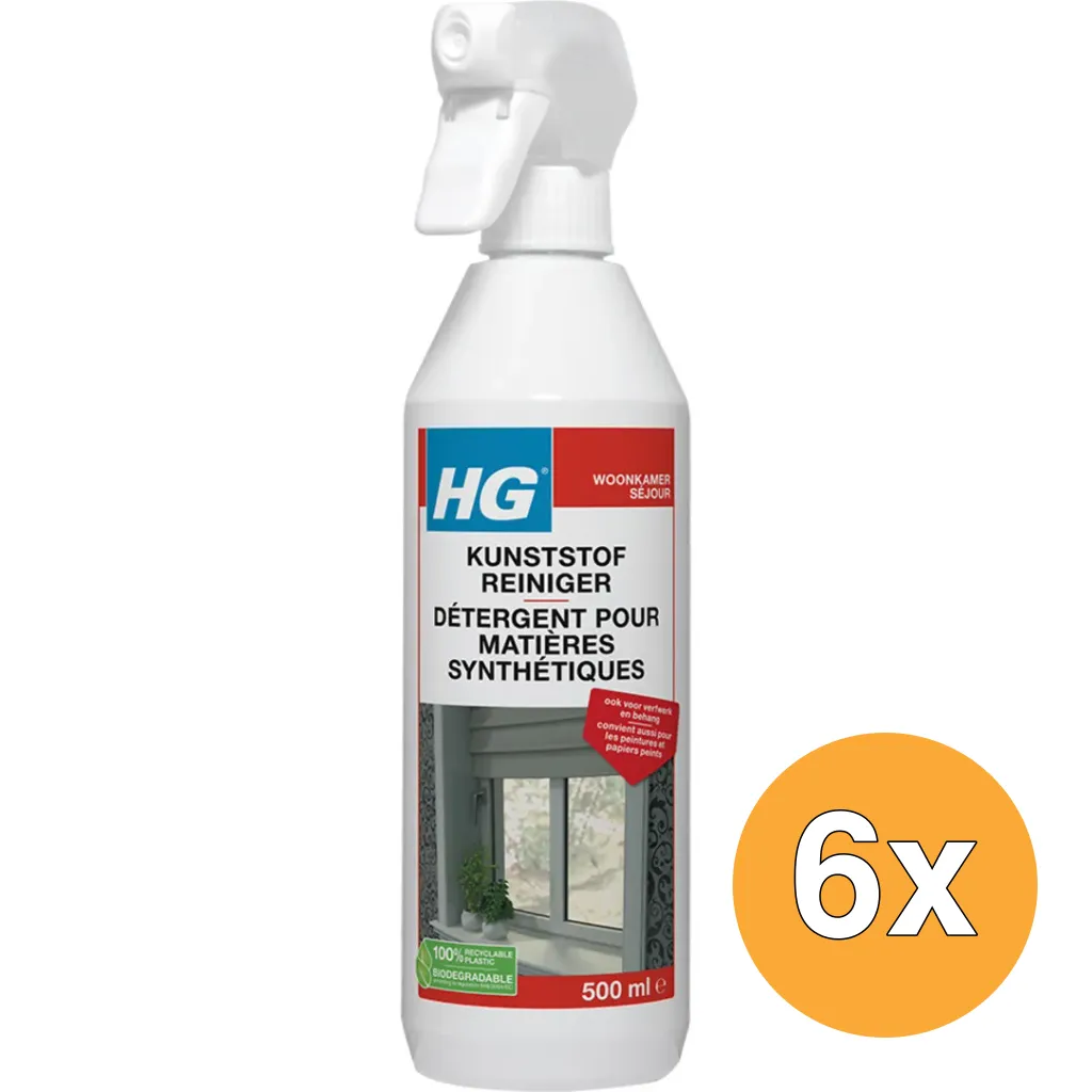 6x HG Kunststof Reiniger (500 ml)